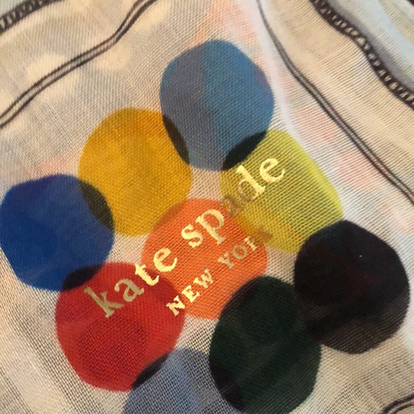 Kate Spade 100% Viscose Multicolored Gallery Wall Oblong Scarf OS NWT - Picture 6 of 16